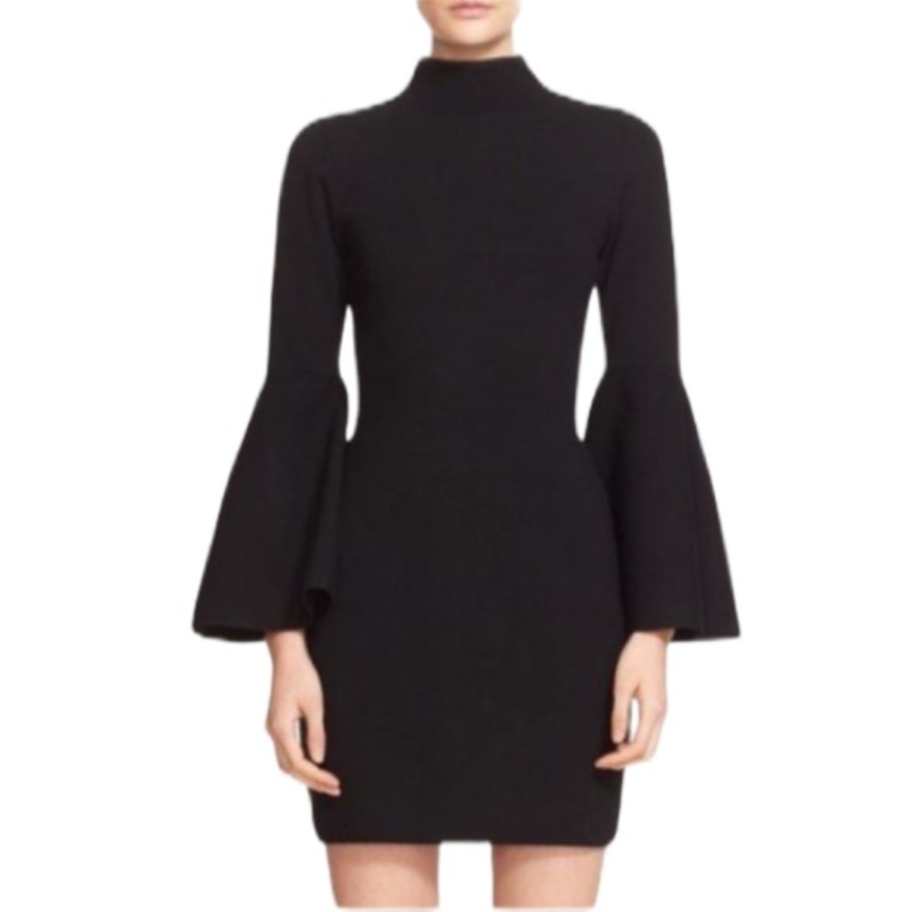 MILLY bell sleeve gray dress